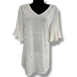 Stem & Vine Pearl Embellished Top Large